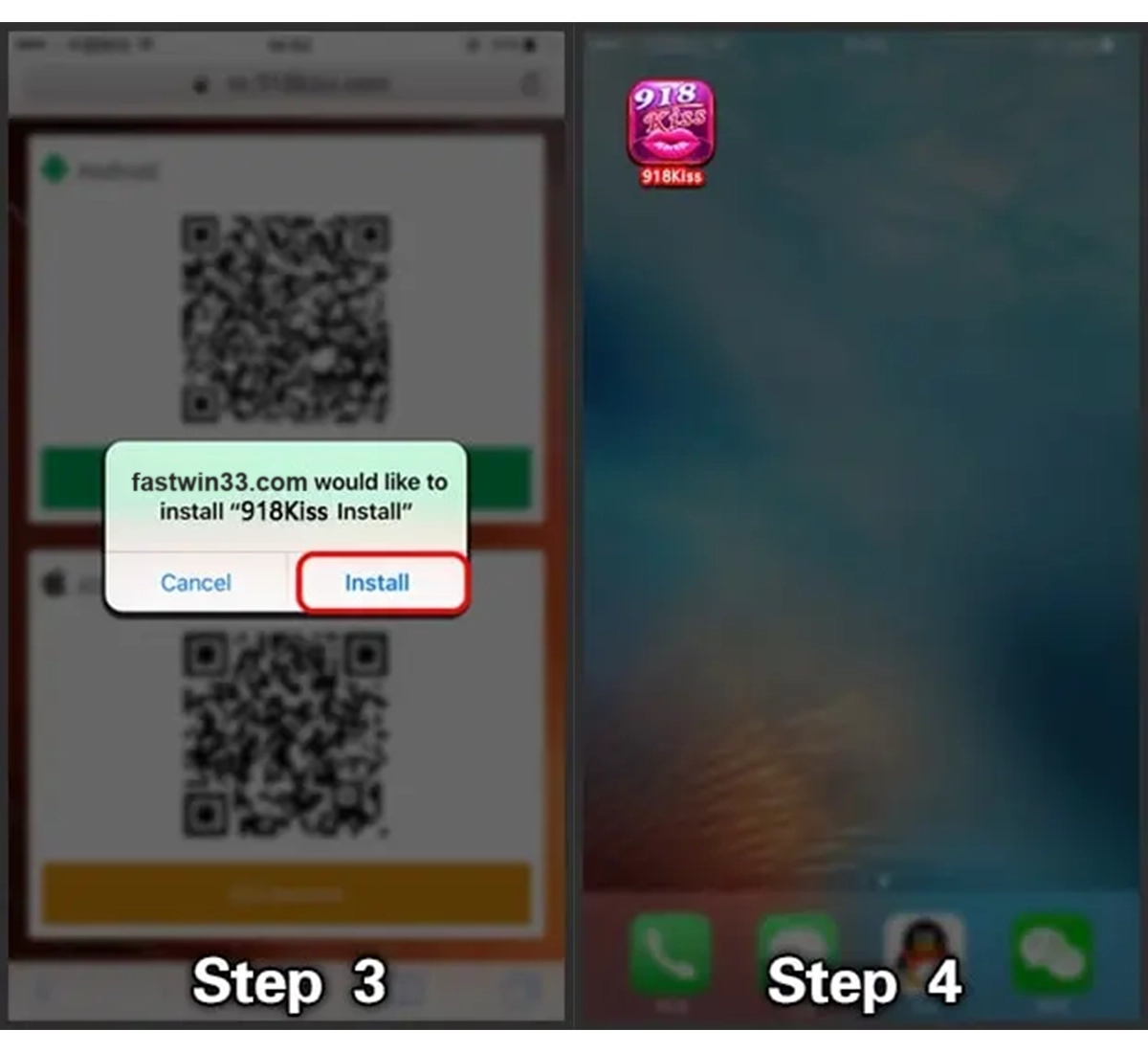 iOS installation step 2
